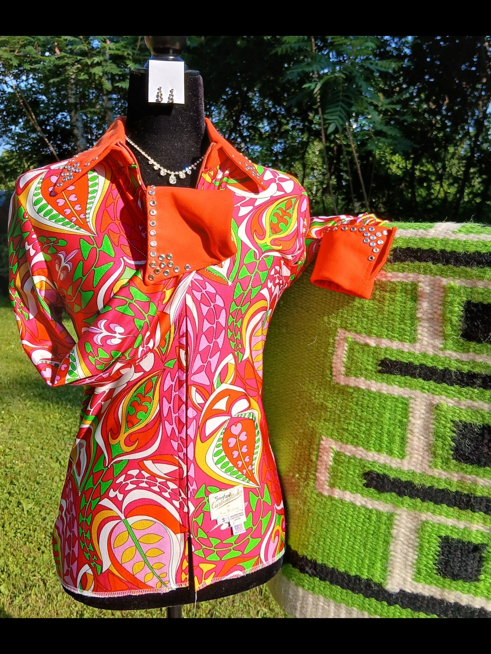 Kris's Kustom Creations Western Show Shirt w/ Matching Pad & Jewlery